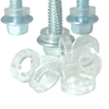 5# Drill Point Self-Drilling Hex Flange Head SEMS Screw With PVC Washer 