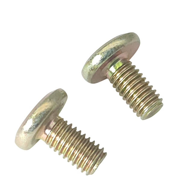 Customized M6x12 Yellow Zinc Plating Flat Chamfered Hexagon Socket Head Furniture Screws 