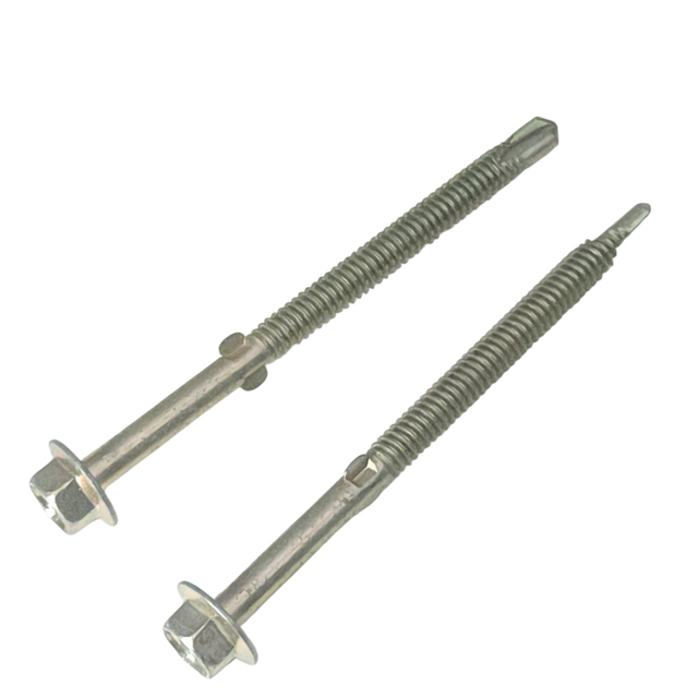 M5 Yellow Zinc Hex Flange Head PVC（ASA） Resin Tile Roofing Self Drilling Screw with Wings