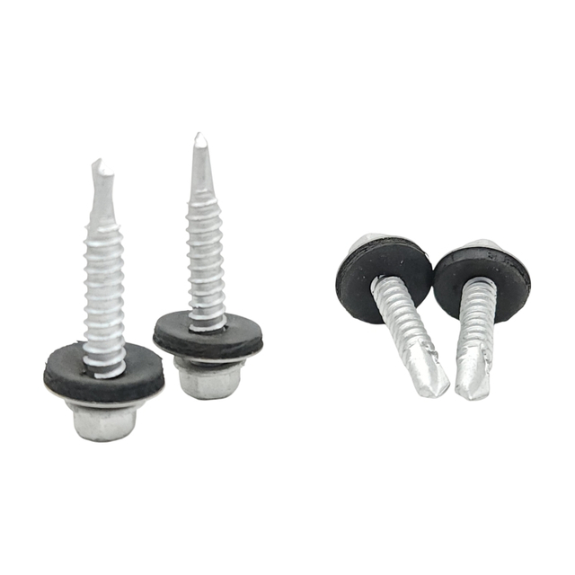 5.5x32mm Dacromet Carbon Steel EDPM Washer Hex Head Self Drilling SEMS Screw